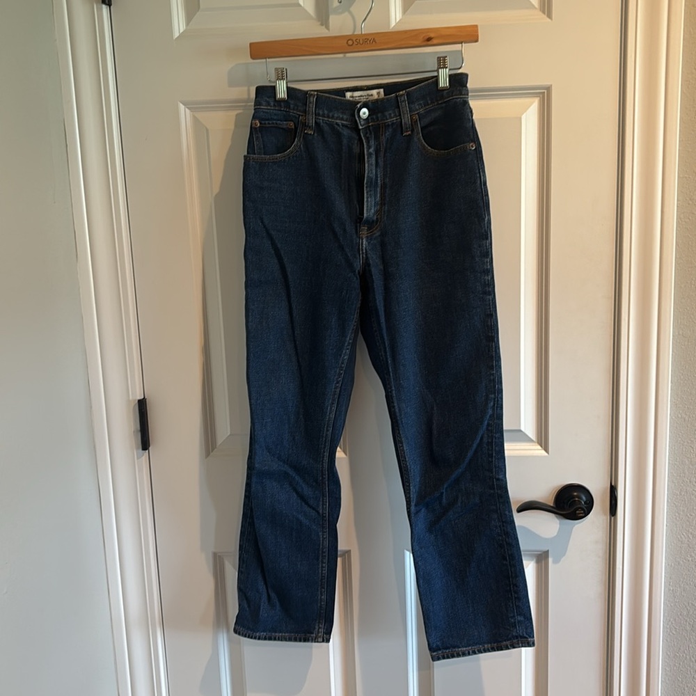 Abercrombie & Fitch Women’s Dark Blue Straight Jeans